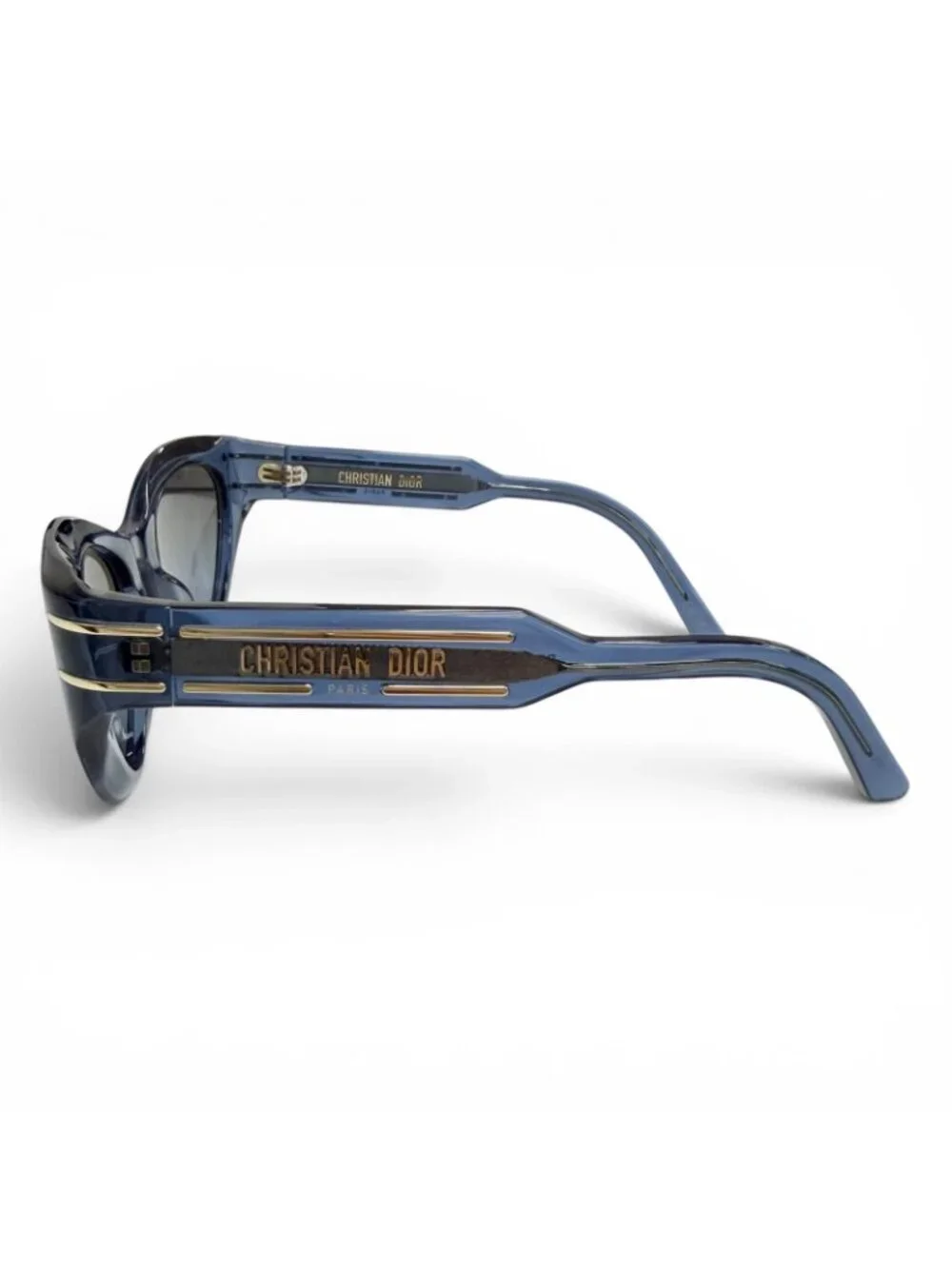 Dior Signature Logo Butterfly Sunglasses Clear Blue Eyewear